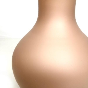 Caramel Glass Bottle Vase 17cm