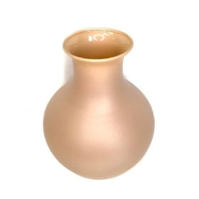 Caramel Glass Bottle Vase 17cm