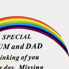 Special Mum & Dad Rainbow Memorial 14.5cm