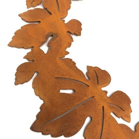 Autumn Metal Leaf Wreath 26cm