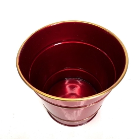 Red Round Christmas Pot 10cm