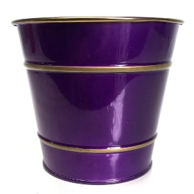 Purple Round Christmas Pot 10cm