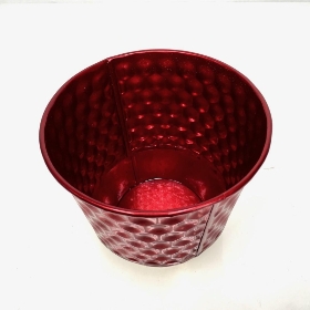 Red Honeycomb Xmas Pot 12.5cm