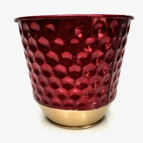 Red Honeycomb Xmas Pot 12.5cm