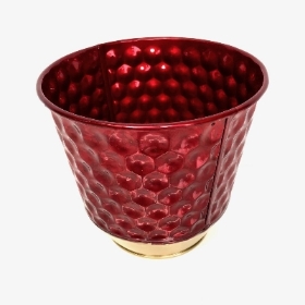 Red Honeycomb Xmas Pot 12.5cm