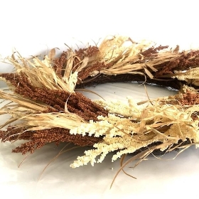 Artificial Wheat Wreath 60cm