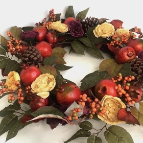 Pomegranate & Pinecone Wreath 60cm