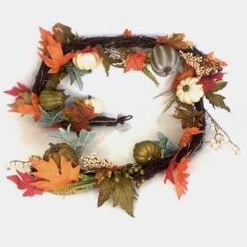 Pumpkin & Lambs Ear Garland 180cm