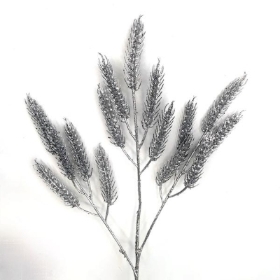 Silver Glittered Wheat 70cm