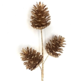 Gold Pinecone Spray 43cm