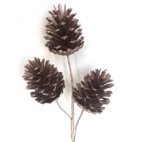 Rose Gold Pinecone Spray 43cm