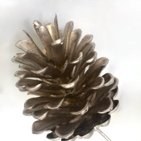 Champagne Pinecone Spray 43cm