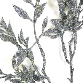 Silver Glittered Ruscus 72cm