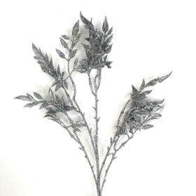 Silver Glittered Ruscus 72cm