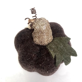 Brown Felt Pumpkin 10cm