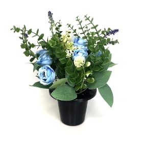 Blue Country Grave Pot 28cm