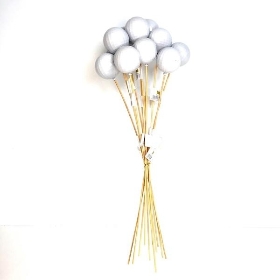 White Bauble Pick 56cm x 12