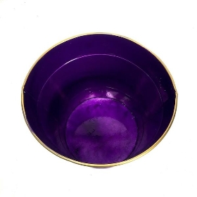 Purple Round Christmas Pot 18cm