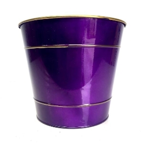 Purple Round Christmas Pot 18cm