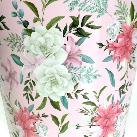 Flowery Zinc Planter 20cm