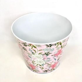 Flowery Zinc Planter 20cm