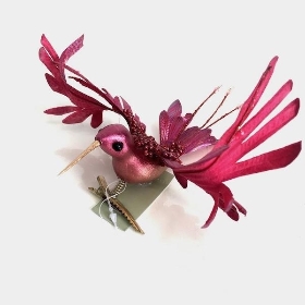 Cerise Hummingbird Clip 15cm