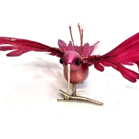 Cerise Hummingbird Clip 15cm