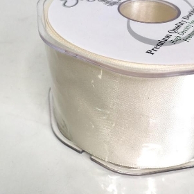 Ivory Satin Ribbon 50mm