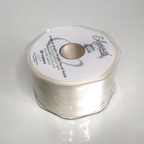 Ivory Satin Ribbon 50mm