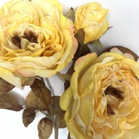 Yellow Dry Garden Rose 59cm