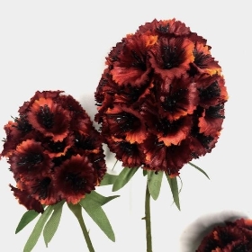 Red Scabious Seed Head 71cm