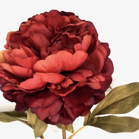 Deep Red Peony 78cm