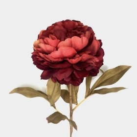 Deep Red Peony 78cm