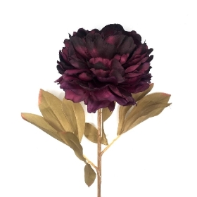 Deep Purple Peony 78cm