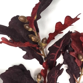 Burgundy Oak Leaf Spray 104cm