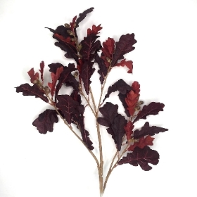 Burgundy Oak Leaf Spray 104cm