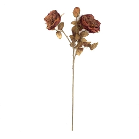 Burnt Orange Dry Garden Rose 59cm