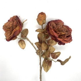 Burnt Orange Dry Garden Rose 59cm