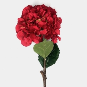 Red Hydrangea Stem 74cm