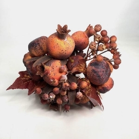 Brown Pomegranate & Pumpkin 28cm