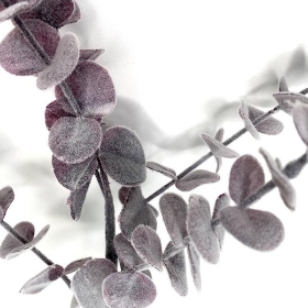 Purple Flocked Eucalyptus 72cm