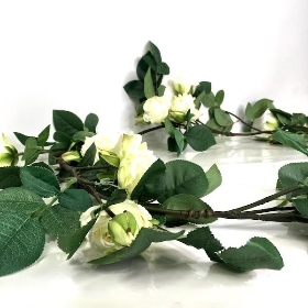 White Rose Garland 180cm