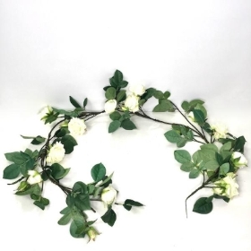 White Rose Garland 180cm