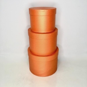 Orange Hat Box Set of 3