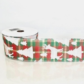 Tartan & Tree Ribbon 63mm