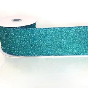 Turquoise Sparkle Ribbon 63mm