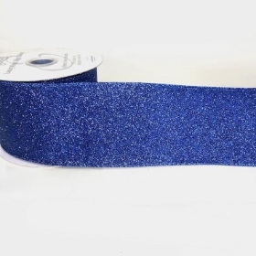 Royal Blue Sparkle Ribbon 63mm