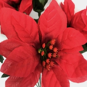 Red Poinsettia Bush 34cm