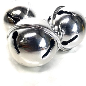 3 x 5cm Silver Bells