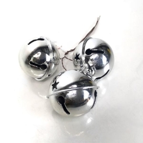 3 x 5cm Silver Bells